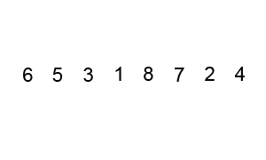 Bubble sort in action for a small list.