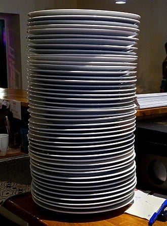 Stacks are like a stack of plates.