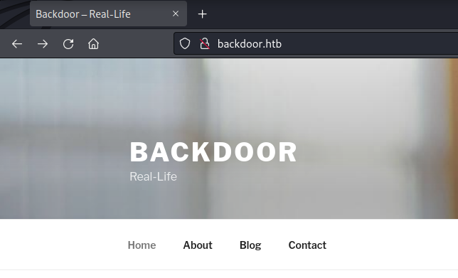 Backdoor website landing.