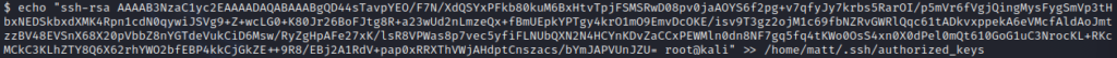 Adding SSH public key to authorized_keys for the user Matt.