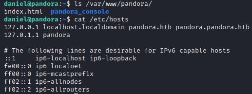 /var/www and /etc/hosts suggesting other web server.