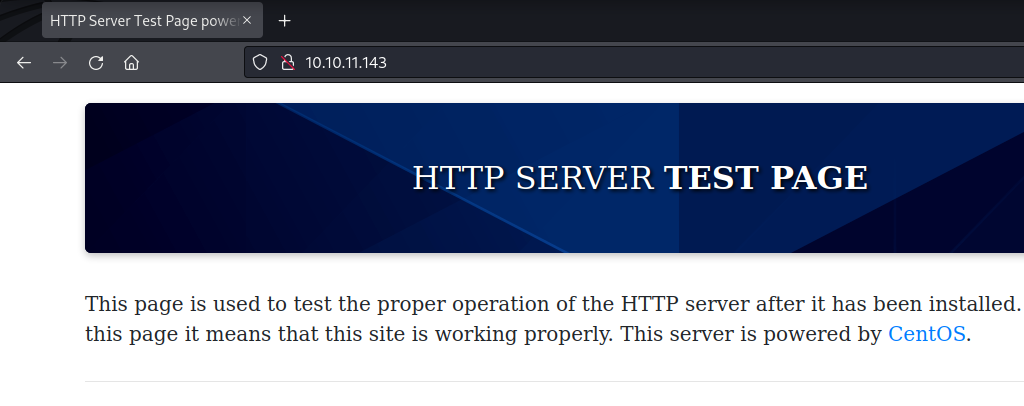 Basic HTTP server test page on HTTP/S.