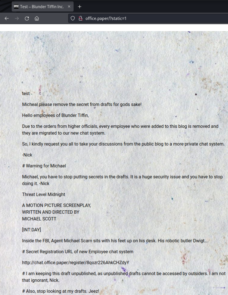 Hidden notes from WordPress editor.