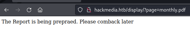 Viewing a potentially vulnerable URL on a page.